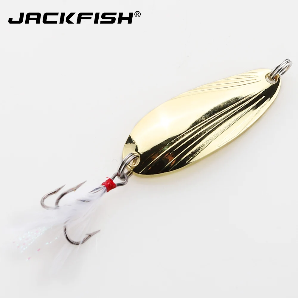 JACKFISH металлическая блесна в виде ложки серебристая/Золотистая приманка 3 13 г