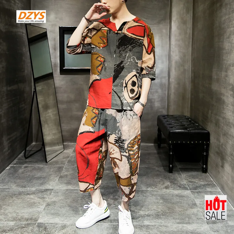 Две части из хлопковых нитей с принтом и короткими рукавами футболка для