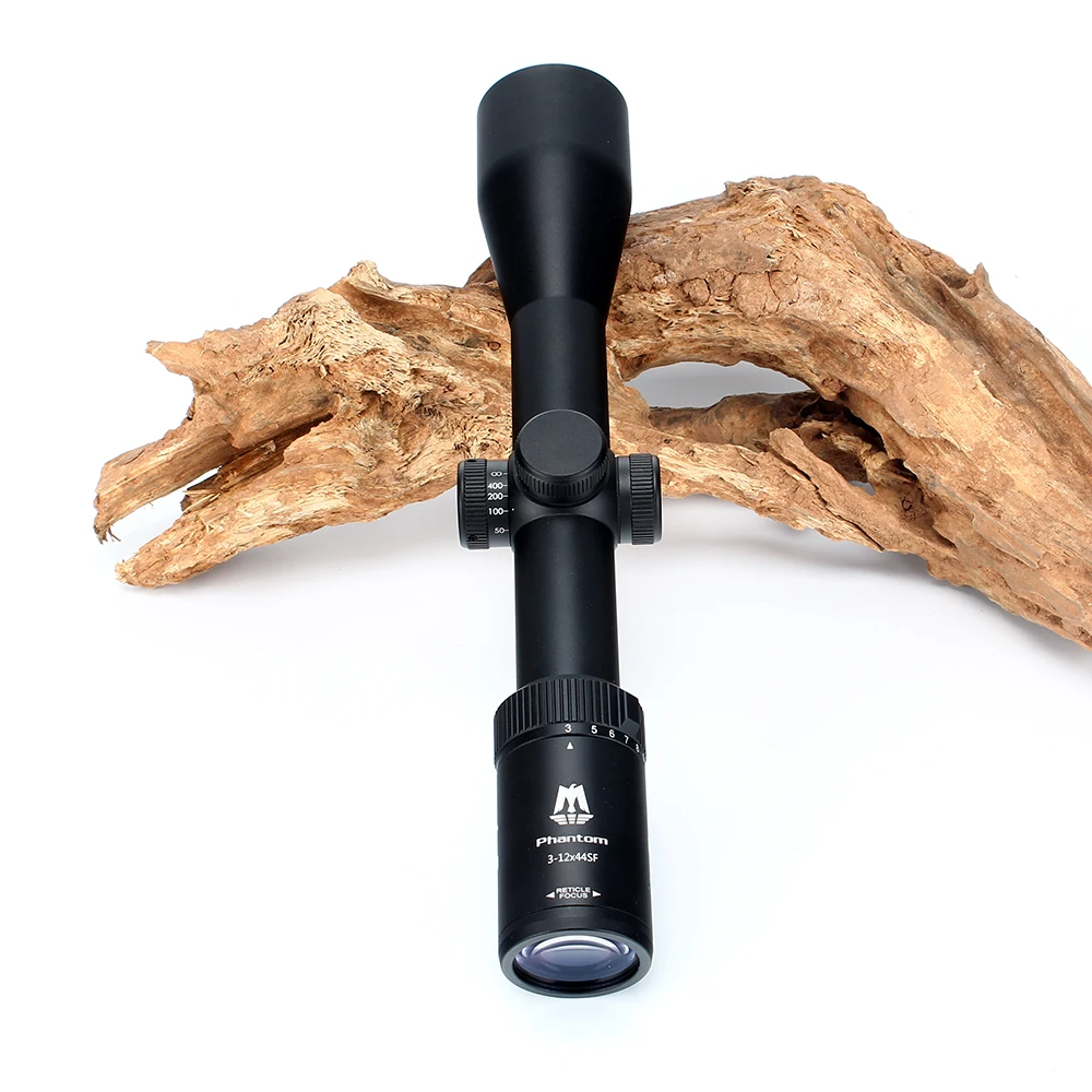 JouFou Phantom Series 3-12X44 SF 1/2 Mil точечный боковой Параллакс охотничий прицел Riflescopes Высокое качество Тактический оптический прицел