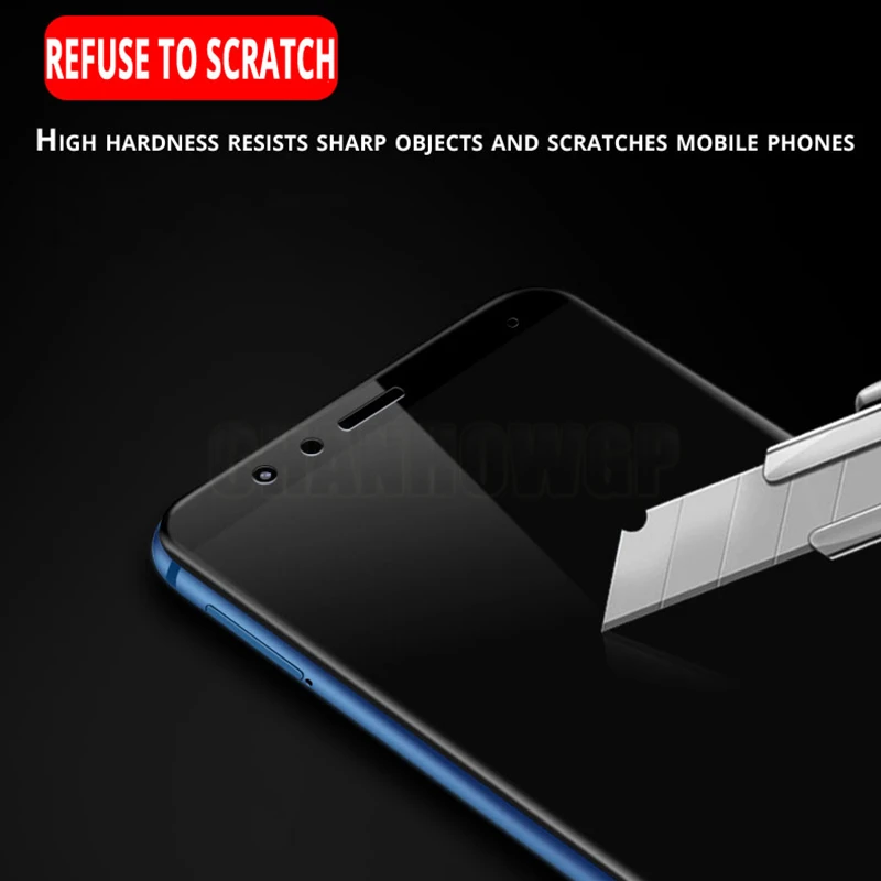 Закаленное стекло с полным покрытием для Huawei Honor 7A 7C Pro V9 V8 Y5 Y6 Prime 2018 Y7 2017 Mate SE Nova 2i 2s