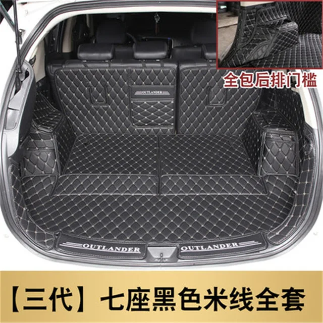 Коврик для багажника автомобиля для Mitsubishi Outlander 2013- грузовой лайнер интерьерные аксессуары ковер автомобильный Стайлинг коврик для багажника - Цвет: 7seats