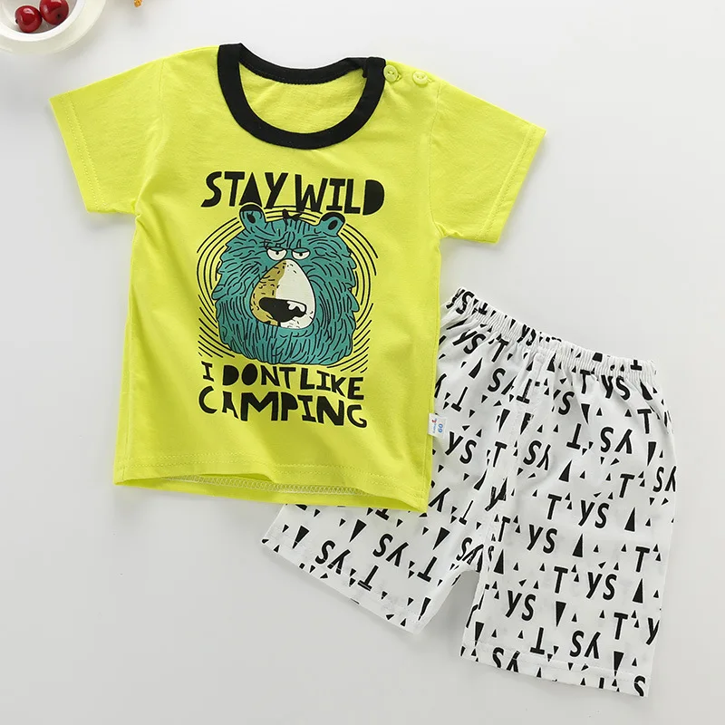 

Boy Costume Child Summer Girl Clothes Cartoon Child Girl Clothing Set T-shit + Pants Cotton kids clothes boys clothes
