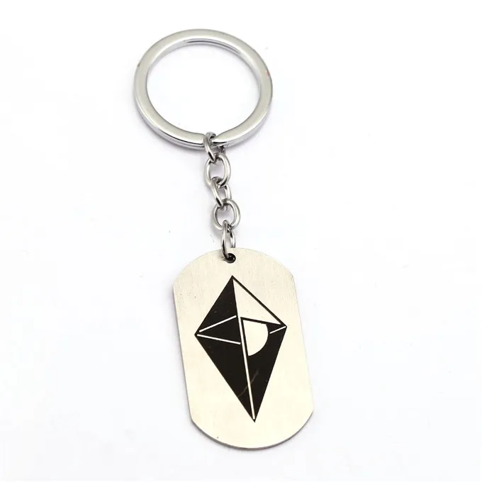 Джули нейтральной брелок с изображением неба без Ман небо Dog Tag логотипом 2 лица