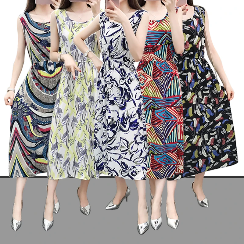 Платья женские длинные макси платья 2019 Летние цветочные печати Boho пляжное платье