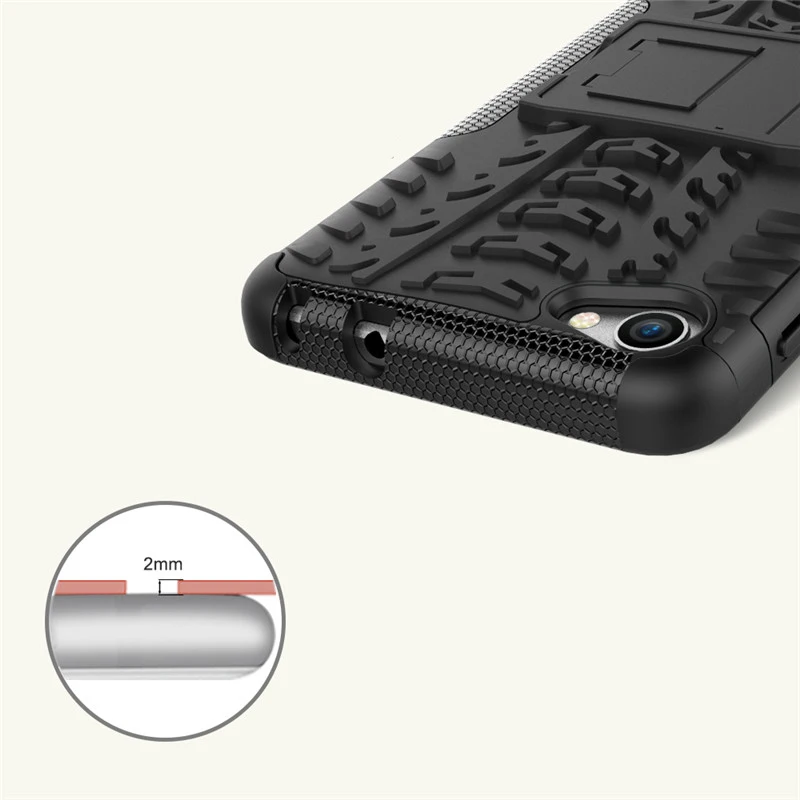 Shockproof Armor Holder Case For Alcatel A3 U5 A5 LED Soft TPU + Hard PC Stand Back Cover Pop 4 Plus 4S Shell |