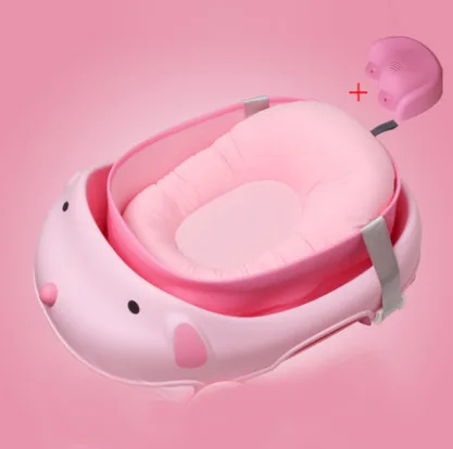 pink Портативная складная детская ванна, Детские большого размера, Детская ванна, материал, Складная Ванна для детей от 6 месяцев до 10 лет - Цвет: pink