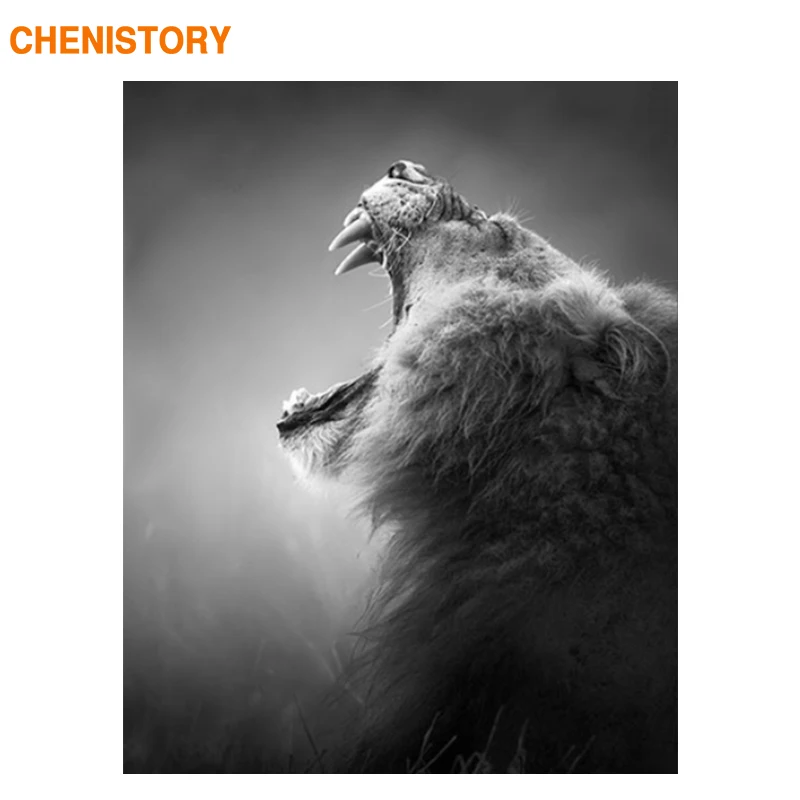 9 CHENISTORY рамка животные Сделай Сам краска по номерам Современная Настенная художественная картина Акриловая Краска на холсте для домашнего декора 40x50 см произведение искусства - Цвет: 9