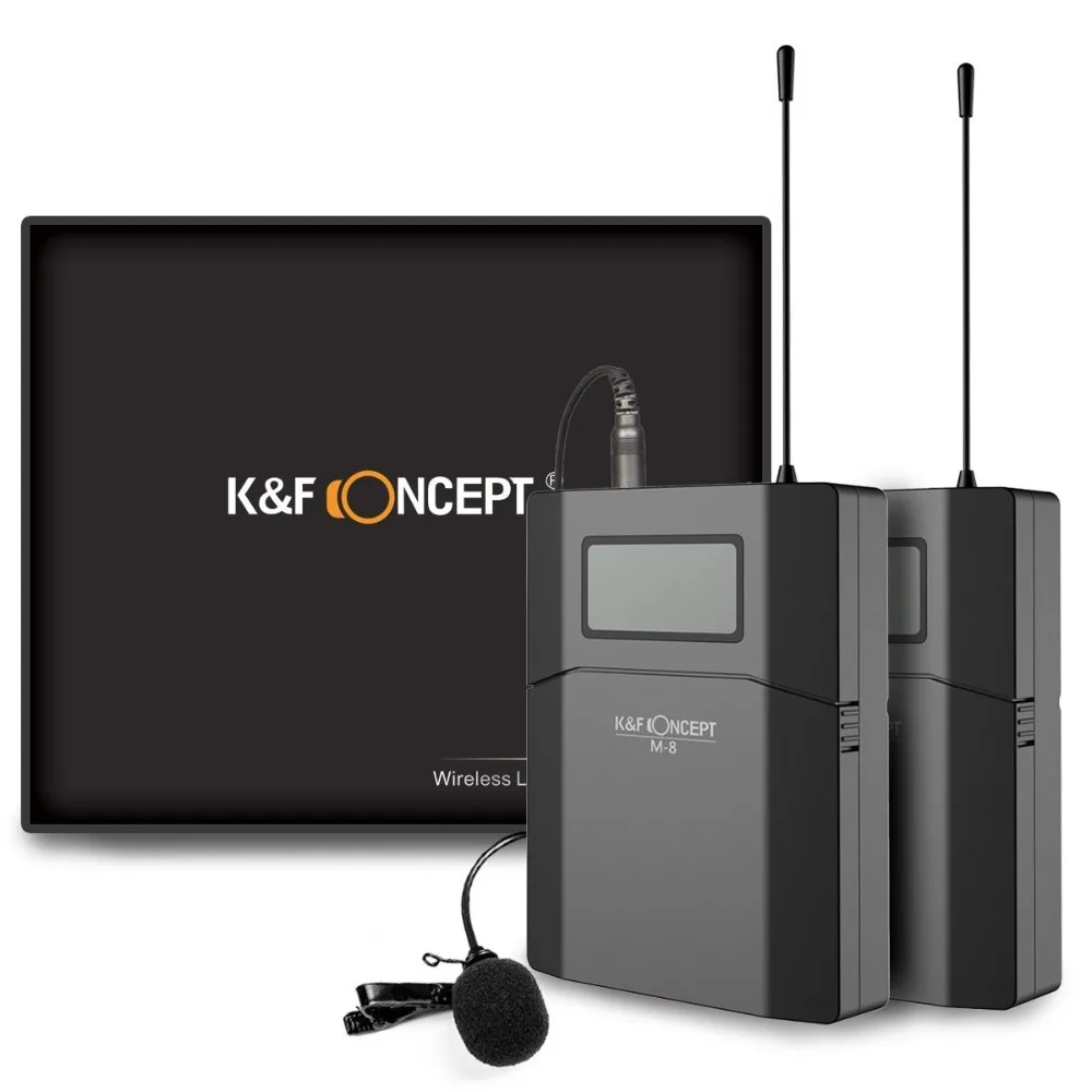 K& F концепция 70M камера Microfono беспроводной микрофон петличный приемник+ передатчик запись радио Низкий уровень шума DSLR микрофон