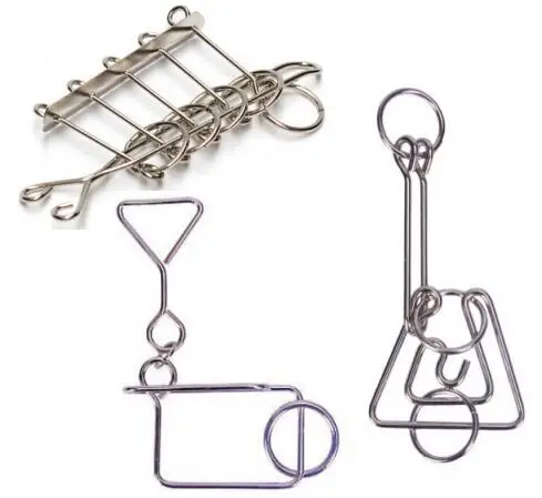 3 шт./компл. IQ Волшебная металлическая проволока головоломка традиционный