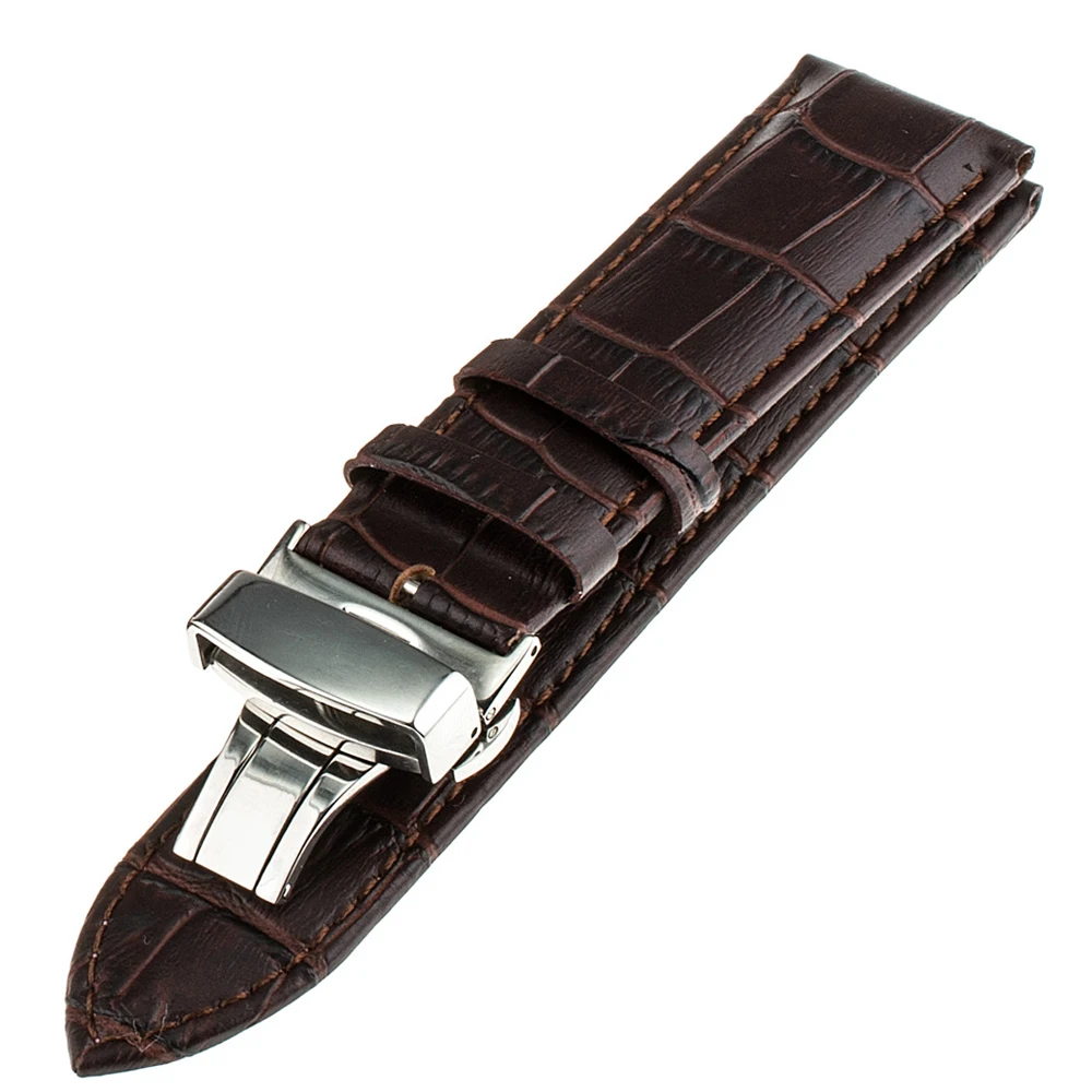 Ремешок из натуральной кожи с застежкой бабочкой 20 мм для Moto 360 2 42 мужчин 2015 Samsung