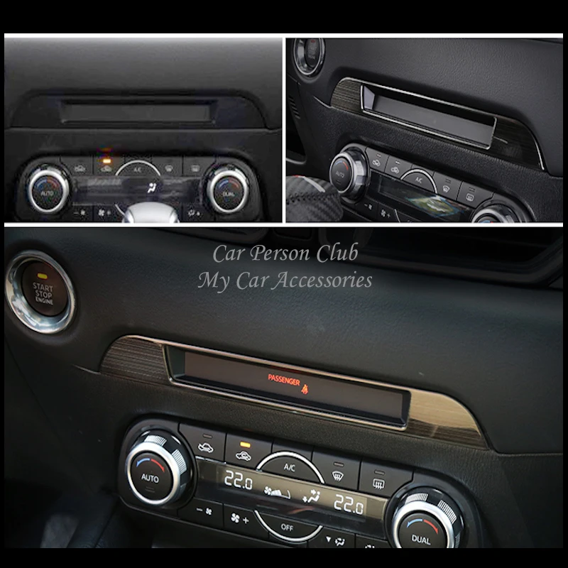Для Mazda CX-5 CX5 центральной консоли CD приборной панели отделка Стикеры рамка Обложка дизайн интерьера автомобиля-Средства для укладки волос