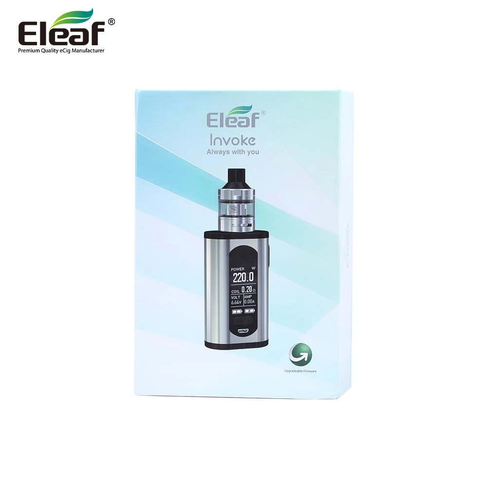 Оригинальный набор Eleaf Invoke 220 Вт с 2 мл атомайзером ELLO T 510 нитевидный бак без