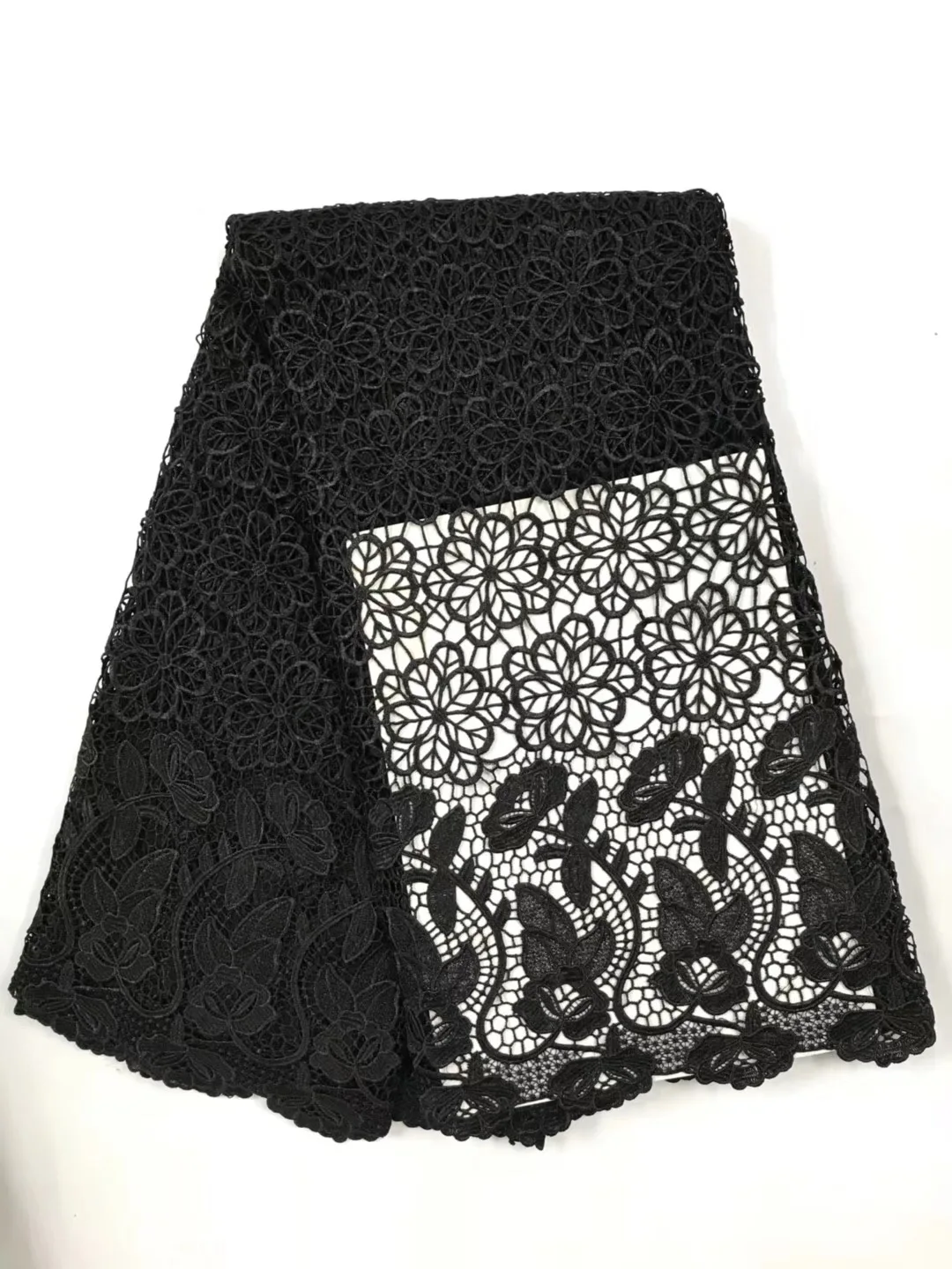 

High Quality African Chemical Lace Fabric Water Soluble Yellow Nigerian Guipure Wedding Dress African Lace Fabric KR1951
