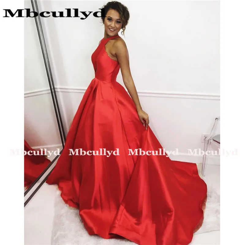 Платья для выпускного бала Mbcullyd с перекрещивающимися бретелями трапециевидные