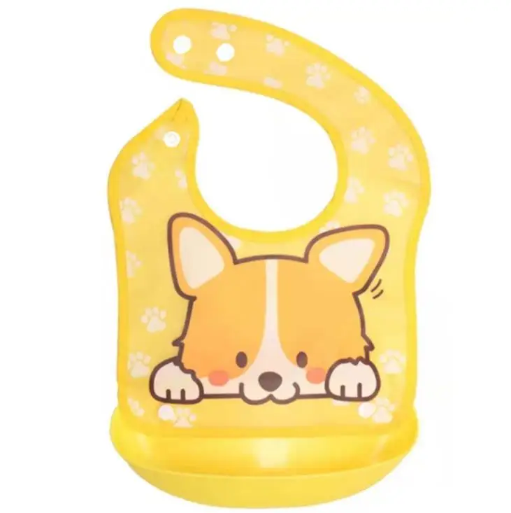 4 Newborn Baby Bibs Waterproof Baby Aprons Bib infant saliva towels cute baby cartoon bib baby slabbetjes plastic EVA baberos bebe - Цвет: 4