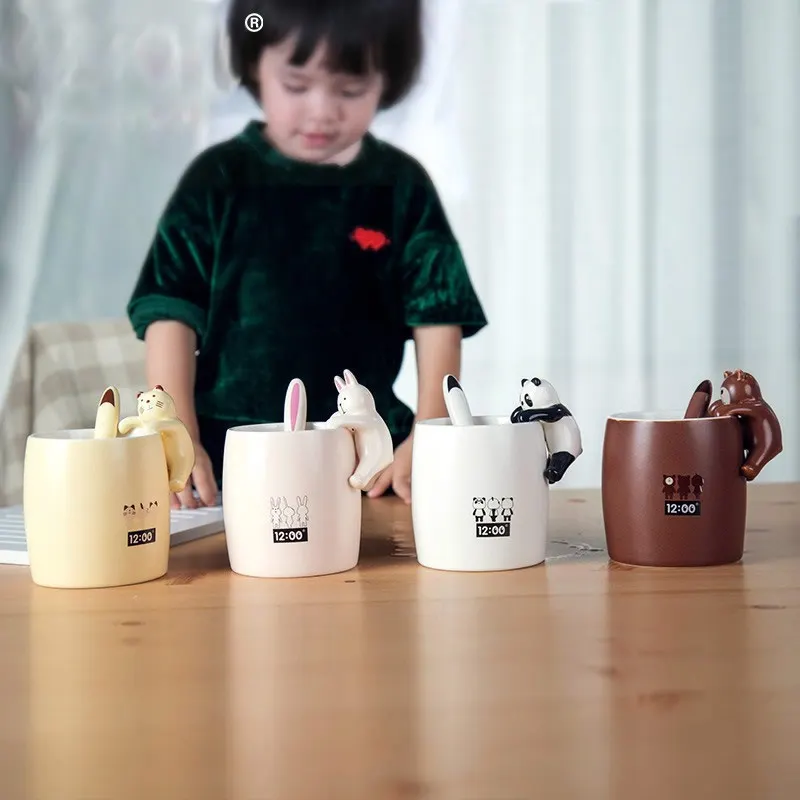 Милая керамическая чашка для живота с животными 3D трехмерные животные панда