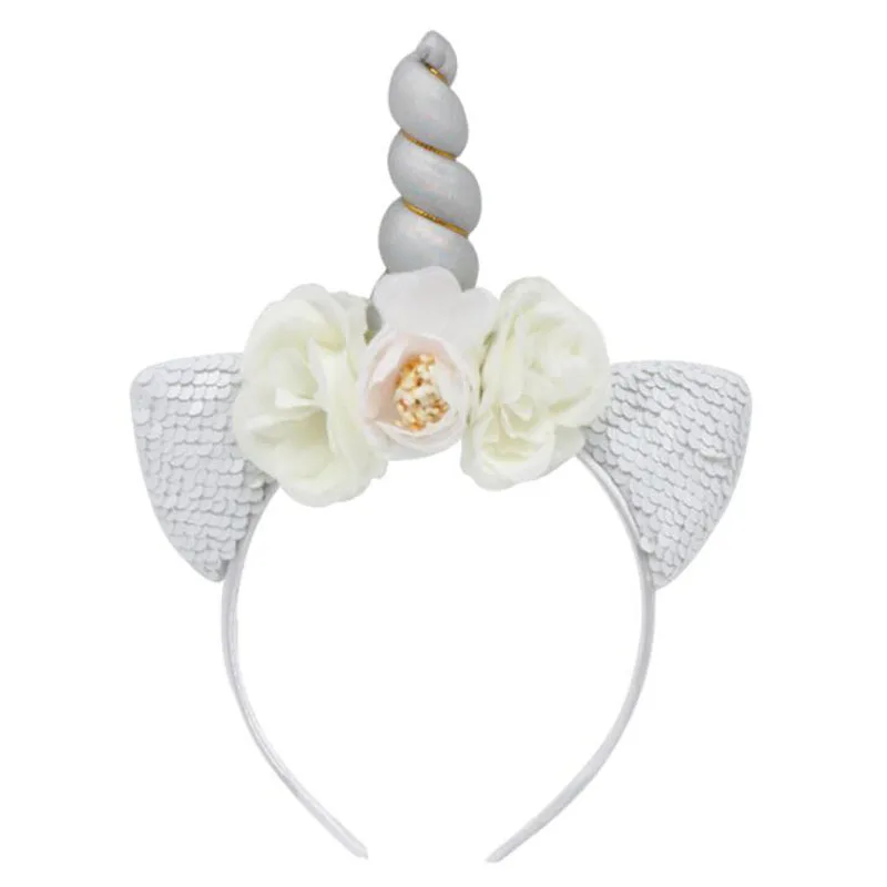 10 шт./лот Детская повязка на голову с блестками кошачьи ушки милые головные уборы