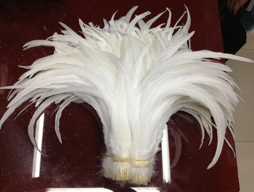 

12-14 дюймов (30-35 см) чистый белый Петушиный Хвост Для костюма и маски Петушиный Хвост перья