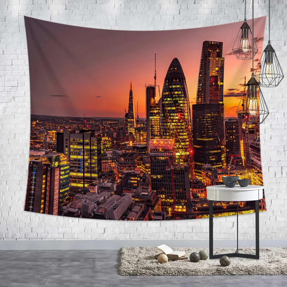 Живописное здание с морским принтом одеяло Настенное подвесное украшение