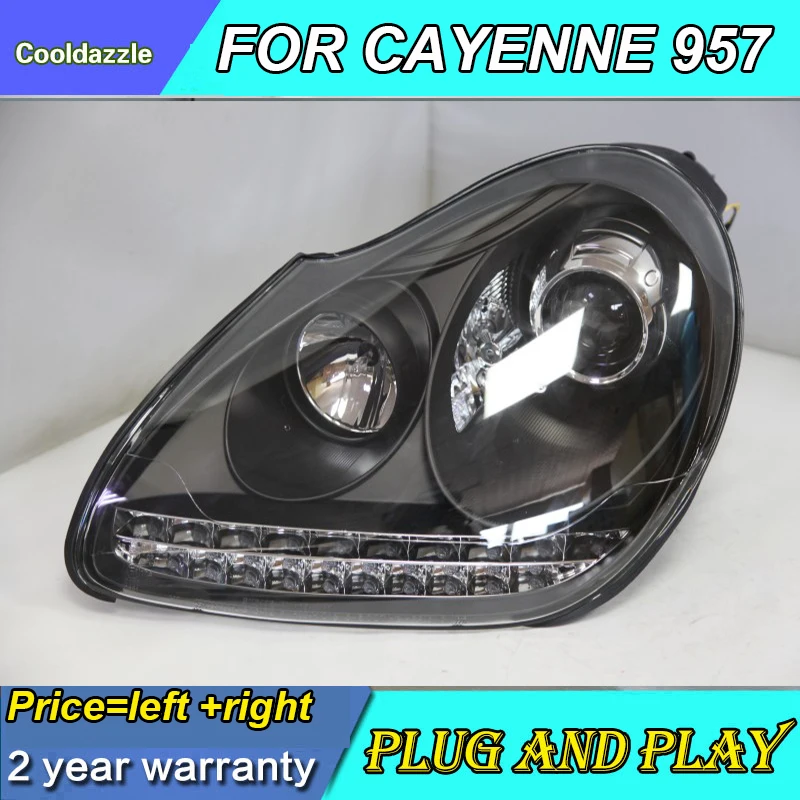 Светодиодные фары для Porsche Cayenne светодиодный передние 2004 2005 2006 года с дневными