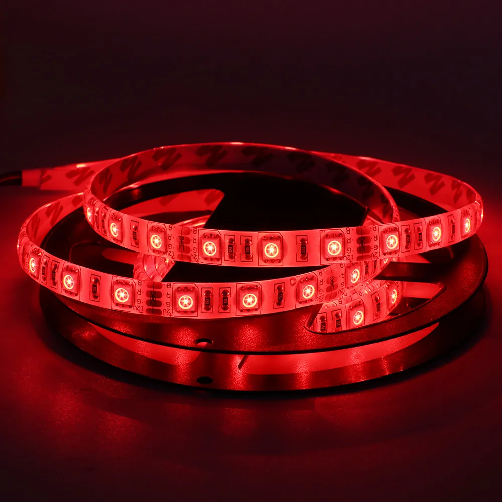 5050 RGB светодиодный светильник 12 В/24 В 60 Светодиодный s/m водонепроницаемый IP65 5050 белый/теплый белый/RGB гибкая лента светодиодный светильник 5 м/лот