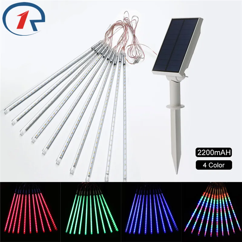 

ZjRight 50 см 400LED Солнечный метеоритный светильник, дождь, трубки, Рождественский уличный ландшафт, садовые деревья, ворсинки, водонепроницаемы...
