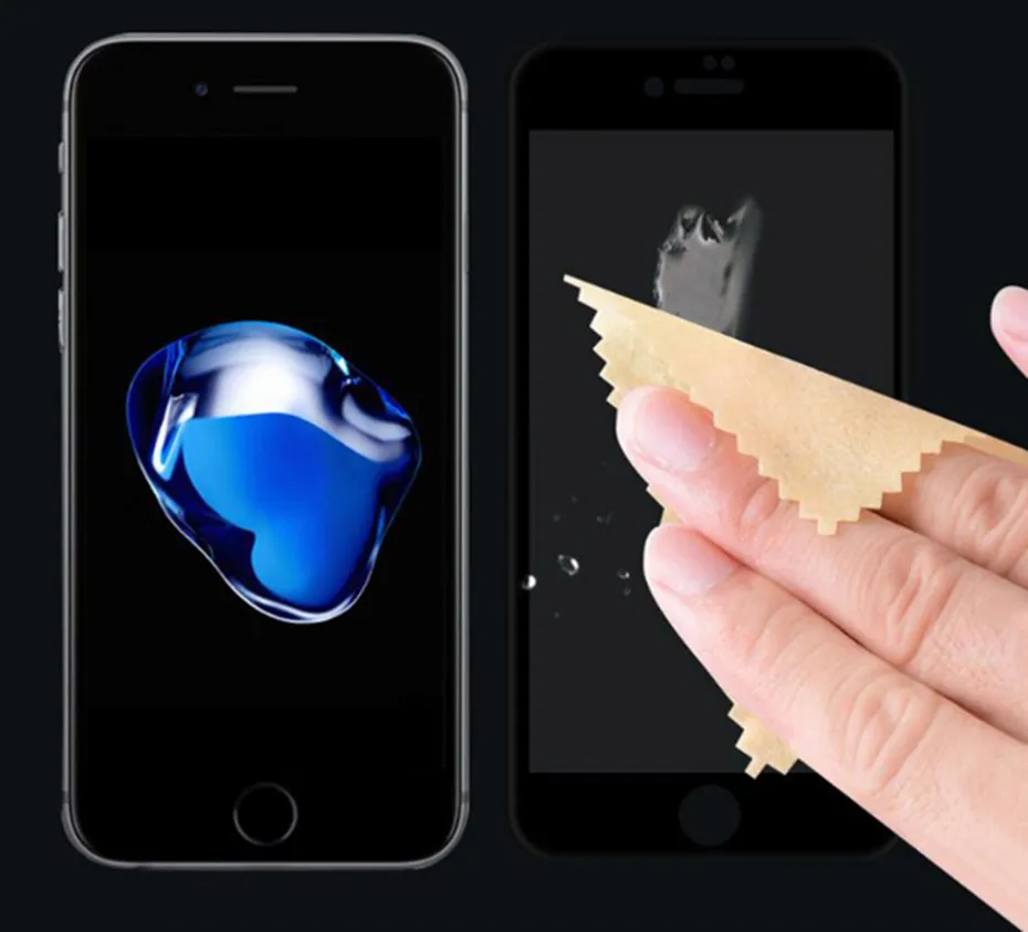 2 шт 3D полное покрытие, Защитное стекло для iphone 7 7 plus, красная Глянцевая защита экрана из углеродного волокна, закаленное стекло на 6 6s 7 7 plus