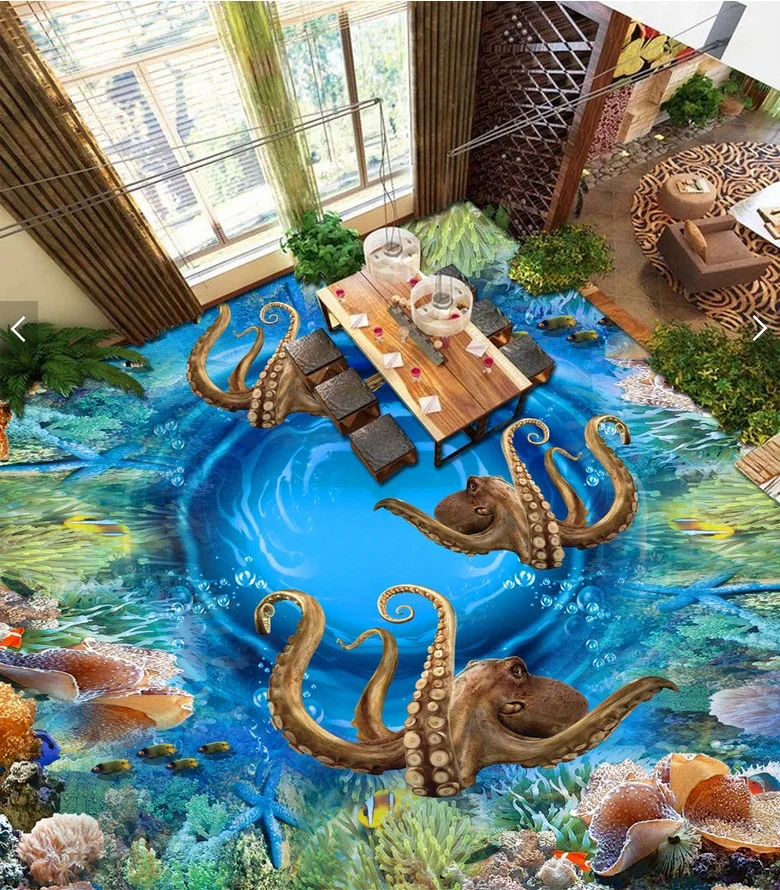 ПВХ Самоклеящиеся обои с рисунком пола на заказ настенные 3d изображением