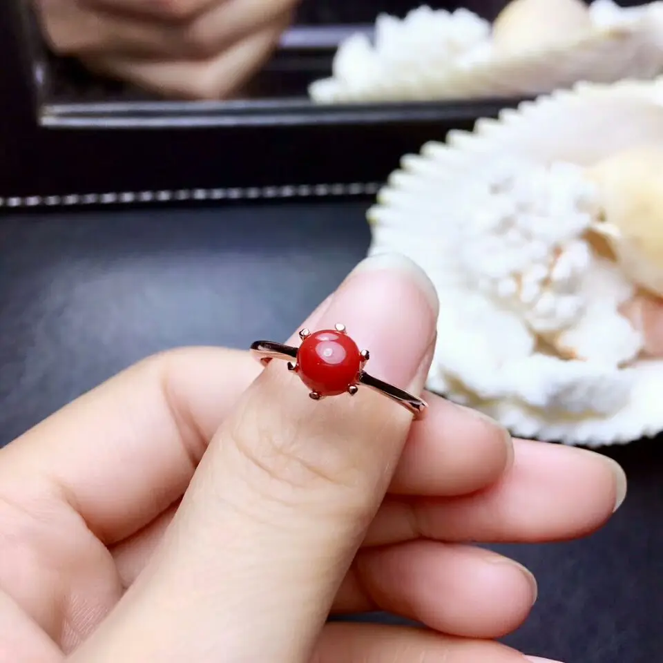 MeiBaPJ натуральные красные коралловые комплект ювелирных изделий из драгоценных камней Настоящее серебро 925 кольцо, ожерелье, серьги 3 шт. костюмы Свадебные украшения для женщин