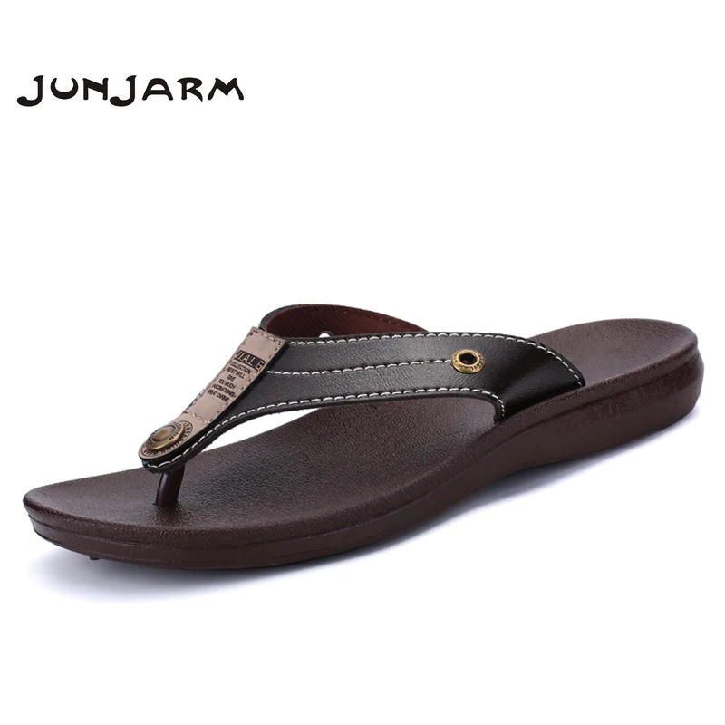 JUNJARM 2020 повседневные прогулочные пляжные шлепанцы мужская обувь летние модные
