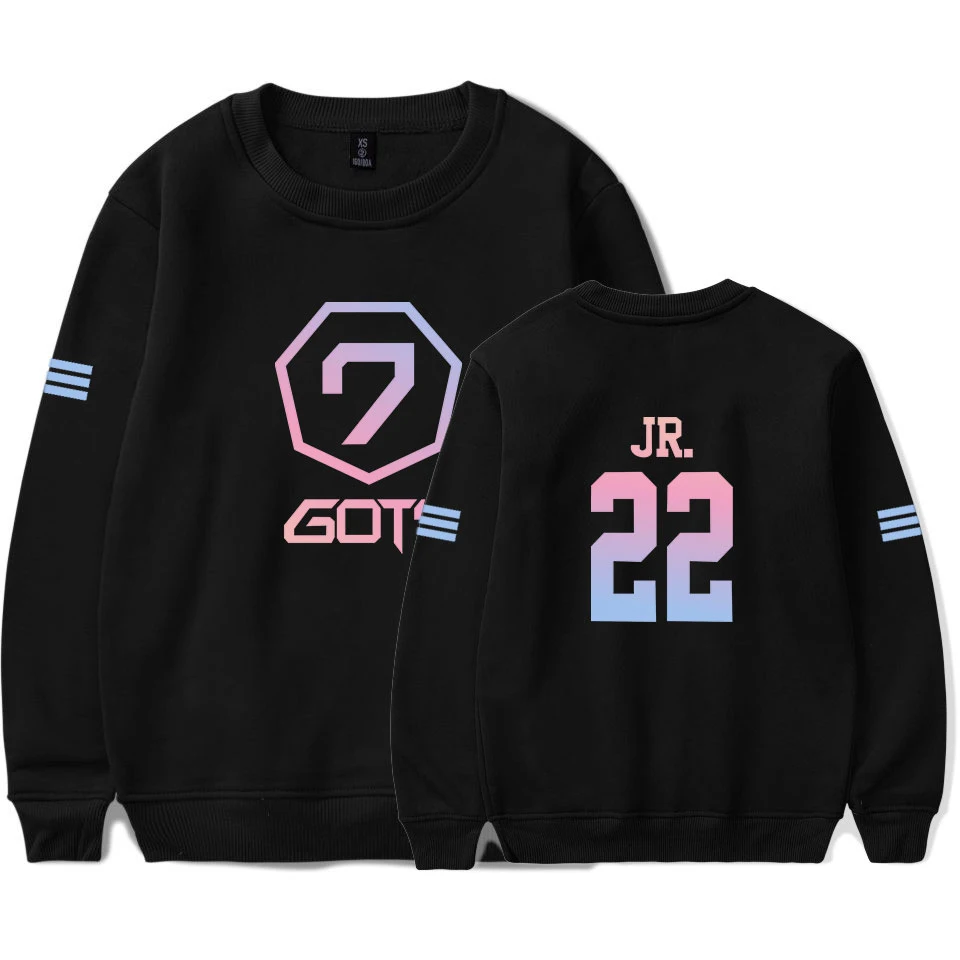 Kpop GOT7 толстовки мужские и женские пальто Bambam Yugyeom Youngjae значок Джексон Jb Jinyoung получил 7 Толстовка пуловер с капюшоном топы
