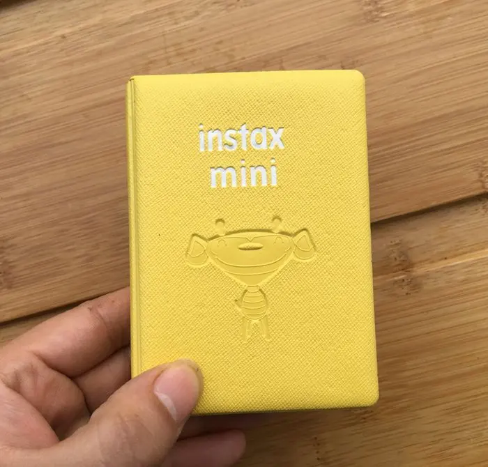 Yellow 2 28 карманов фотоальбом с рисунками из мультфильмов держатель книги стиль альбом для мини Fuji Instax и имя карты 7s 8 25 50s с эластичной застежкой - Цвет: Yellow 2