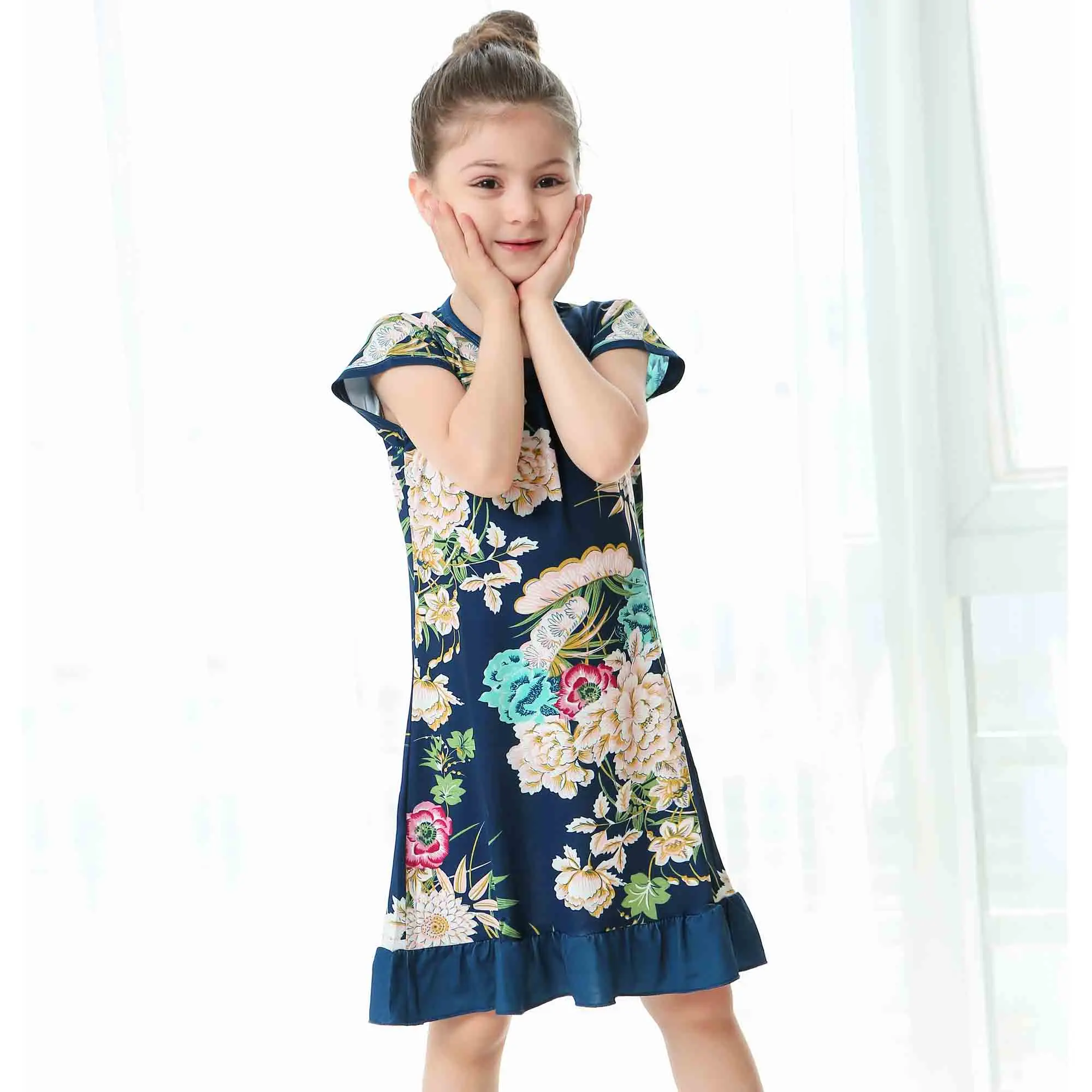 Летнее платье с цветочным принтом для девочек от 2 до 10 лет | Детская одежда и