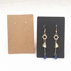 100 шт., карточки из крафт-бумаги для ожерелья и серёг, 9 х6 см