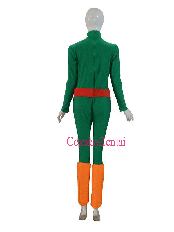 

NARUTO Rock Lee Green and Orange Spandex Bodysuit Superhero Cosplay Costume