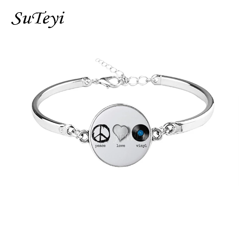 SUTEYI классические браслеты с изображением флага круглые стеклянные надписью I Love