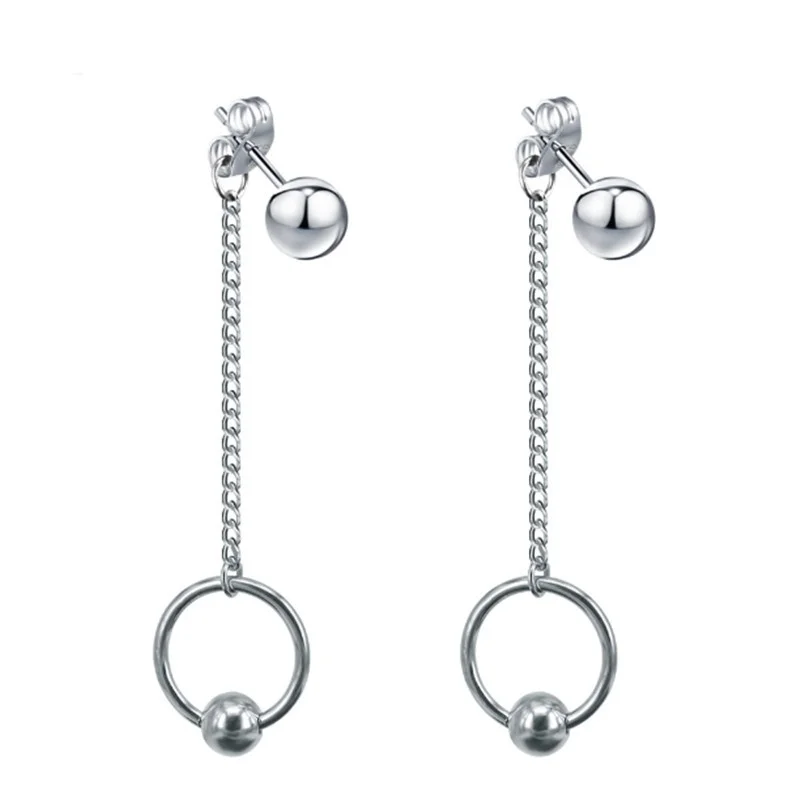 1pair Earrings Bangtan Boys V Doulbe Chain Suga Fashion Stainless Steel Long Earring Hanging | Украшения и аксессуары