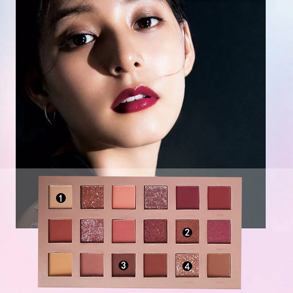 Модные тени для век палитра 18 цветов матовые голые палитры блестящие макияж
