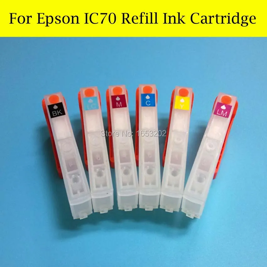 

Картридж IC70 для принтера Epson EP706A/EP306/EP976A3/EP906F/EP776A/EP905F/EP905A/EP805/EP775/EP806, 6 цветов/комплект