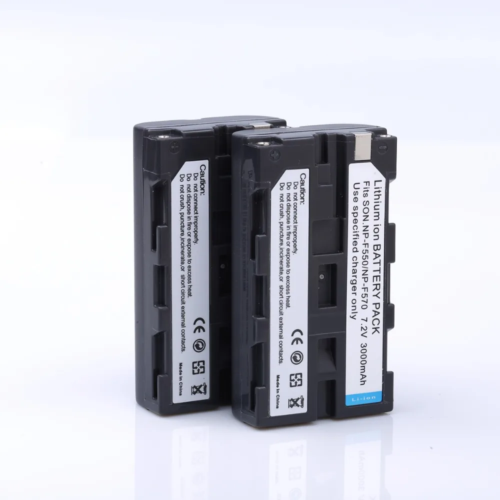PROBTY 2 шт. NP F550 F570 F530 Камера Батарея + Портативный Dual USB Зарядное устройство для SONY