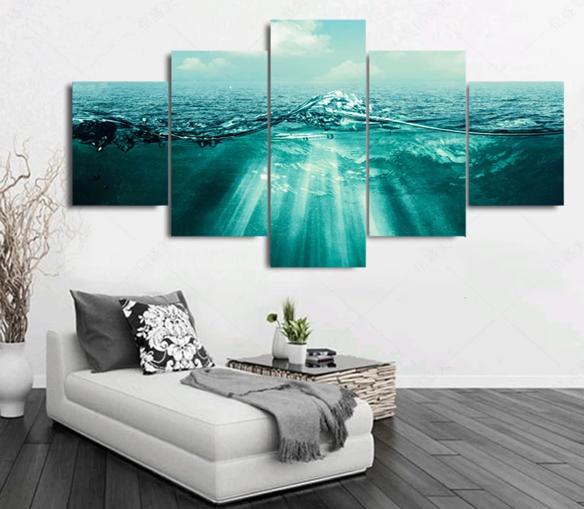 5 Шт. Современные (без Рамки) Уровнем моря Cuadros Decoracion Холст Маслом Искусства Pintura