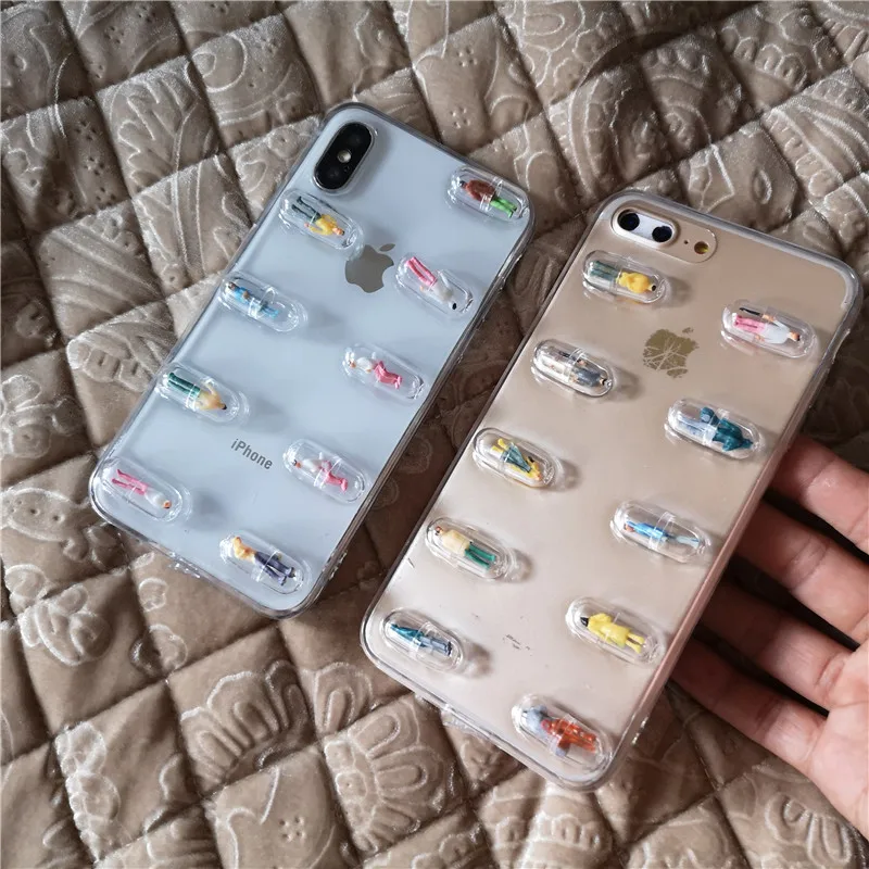 Чехол DIS Забавный Модный 3D чехол для телефона iphone XR XS MAX X Capa 6 6s 8 7plus прозрачный