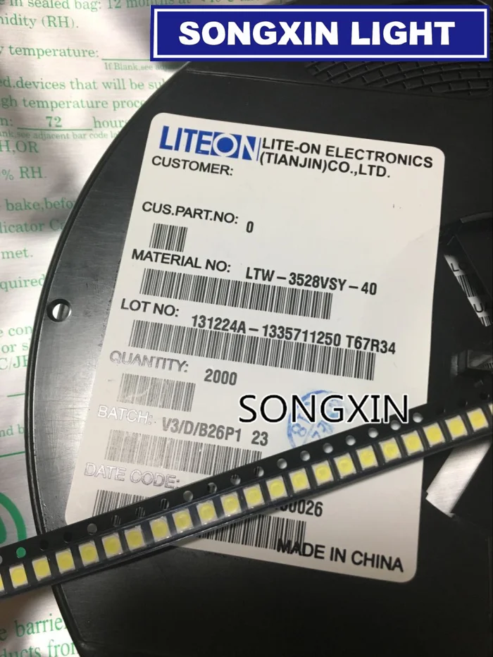 Светодиодная подсветка LITEON 1210 3528 2835 1 Вт 5 лм 50 шт.|led 3v|2835 white3528 led white |