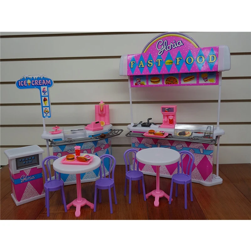 Супер модная миниатюрная мебель магазин фаст фуда аксессуары игровой набор для