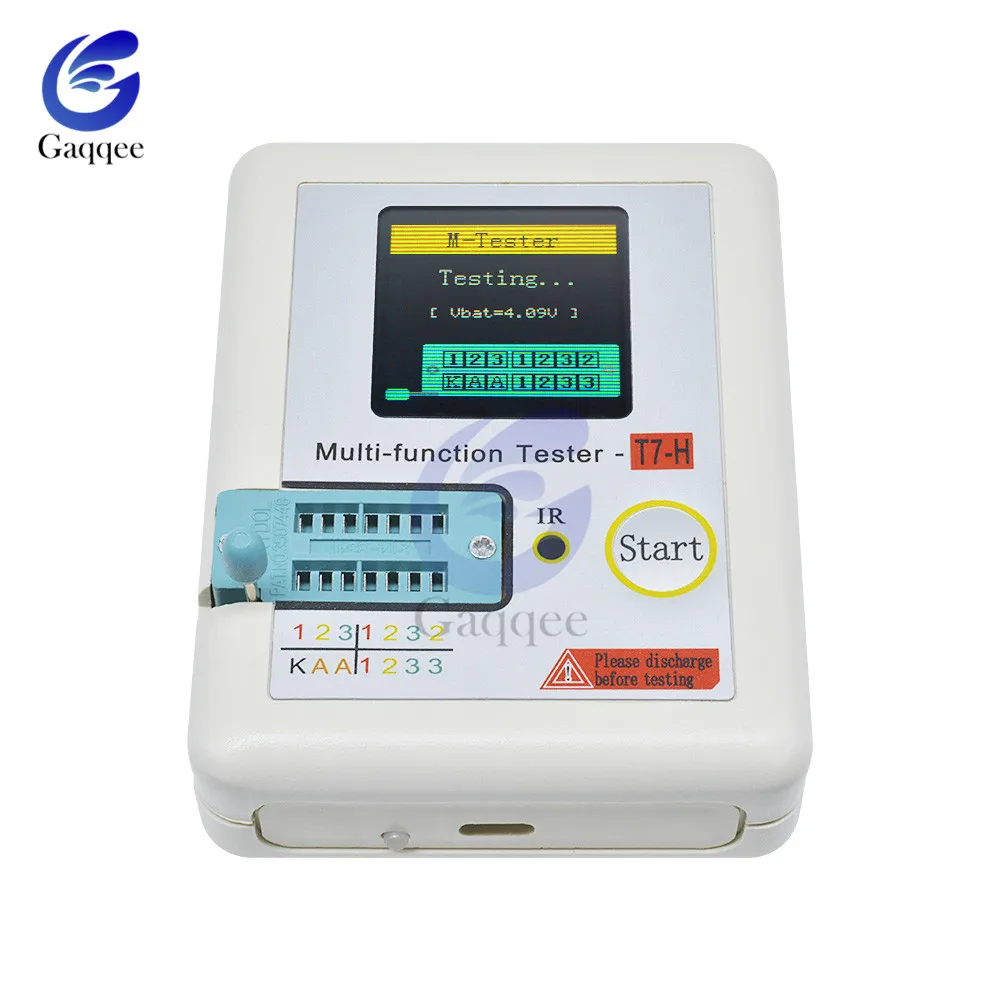 TC-T7-H Транзистор тестер ESR Диод Триод Емкость MOS/PNP/NPN LCR ESR TFT ЖК-экран тестер мультиметр инфракрасного кодирования