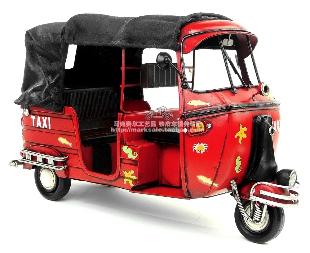 Железное Кованое железо ручной работы 1948 такси ретро Оловянное Искусство и