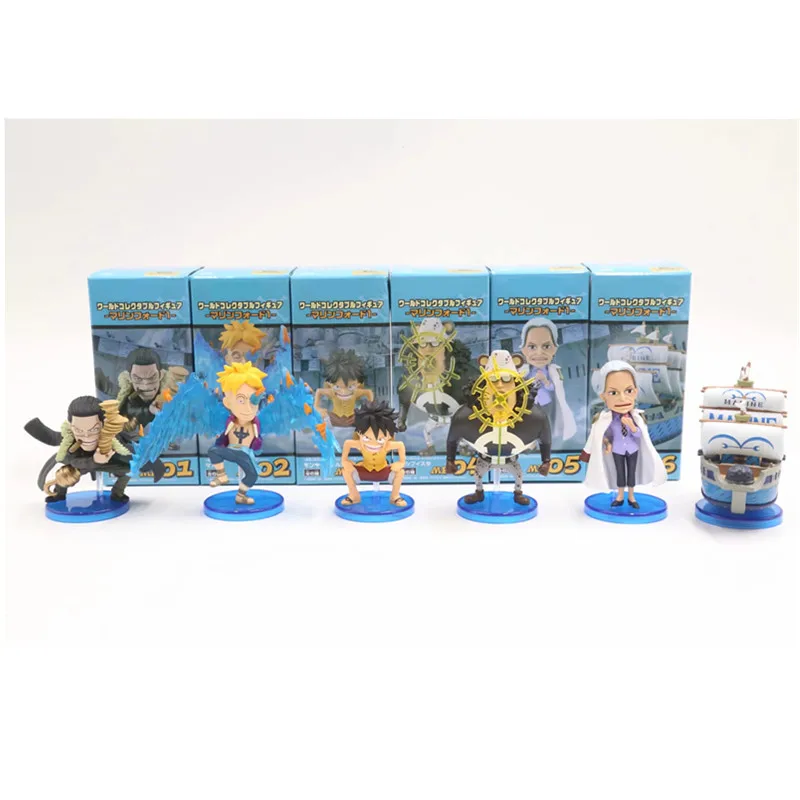 6 шт./партия обезьянка D. Luffy Marco bartolemew Kuma Tsuru WCF ПВХ фигурка Коллекционная модель