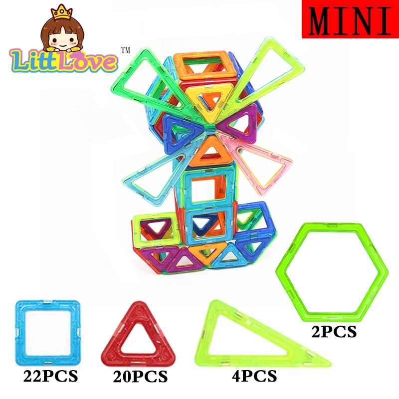 Мини размер 48 шт магнитные Строительные Модели блоки игрушки DIY 3D Магнитные