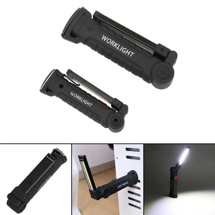 LED Flashlight Portable COB Handheld Movable USB Charging Work Light Multi-functional Folding Emergency Lights Inspection Lamp | Автомобили