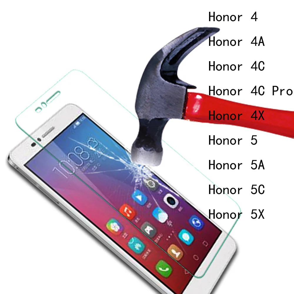 2 шт для HuaWei Honor 5A 5C 5X Закаленное стекло пленка 4 4A 4C Pro защитная Бесплатные